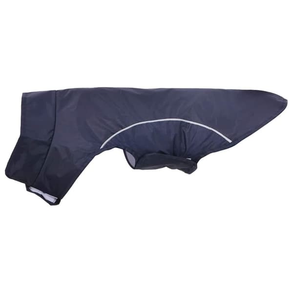 vidaXL Hunderegnfrakke med refleksstriber polyester XXS marineblå
