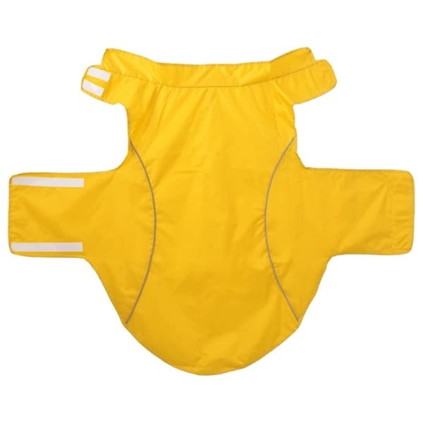 vidaXL Hunderegnfrakke med refleksstriber polyester 3XL gul