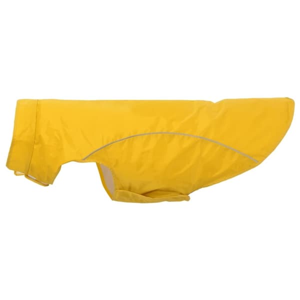 vidaXL Hunderegnfrakke med refleksstriber polyester 3XL gul