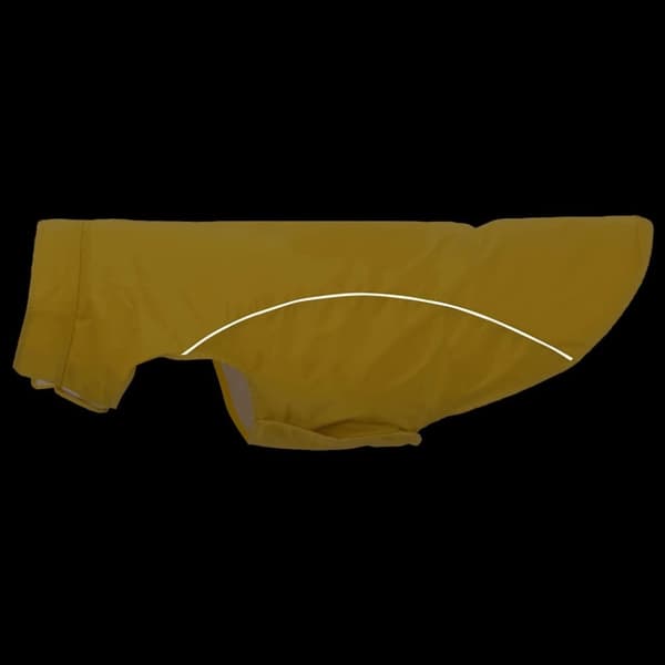 vidaXL Hunderegnfrakke med refleksstriber polyester 3XL gul