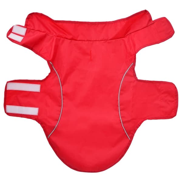 vidaXL Regnrock för hundar med reflexer polyester röd m