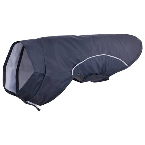 vidaXL Hunderegnfrakke med refleksstriber polyester XS marineblå