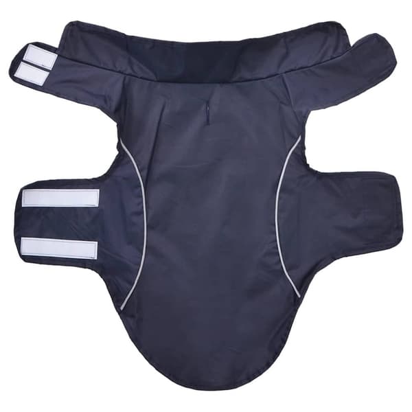 vidaXL Hunderegnfrakke med refleksstriber polyester XS marineblå