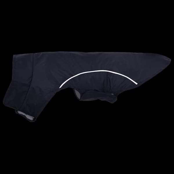 vidaXL Hunderegnfrakke med refleksstriber polyester XS marineblå