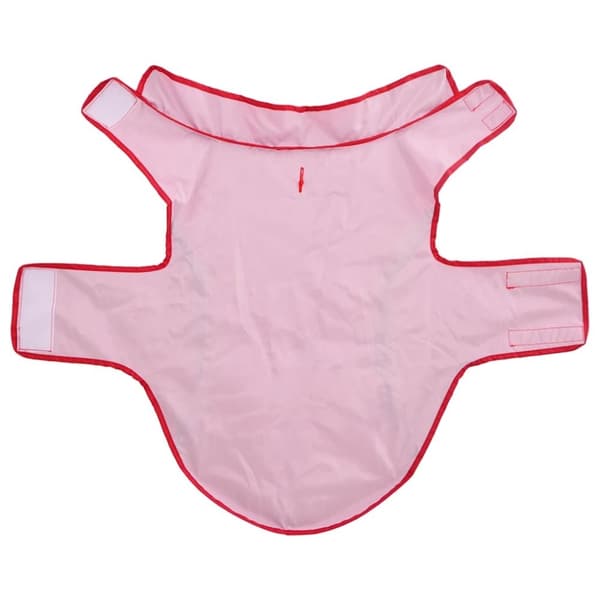 vidaXL Hunderegnfrakke med refleksstriber polyester L rød
