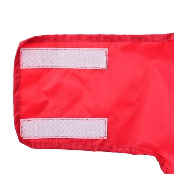 vidaXL Hunderegnfrakke med refleksstriber polyester L rød
