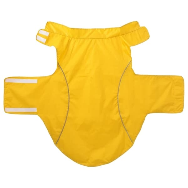vidaXL Hunderegnfrakke med refleksstriber polyester 4XL gul