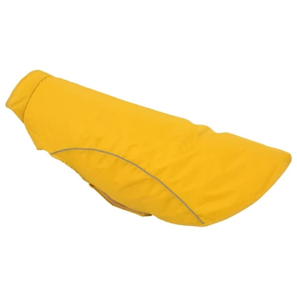 vidaXL Hunderegnfrakke med refleksstriber polyester 4XL gul