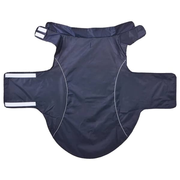 vidaXL Hunde regnfrakk med refleksstrimler polyester marineblå 4XL