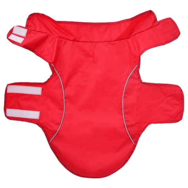 vidaXL Hunderegnfrakke med refleksstriber polyester XS rød