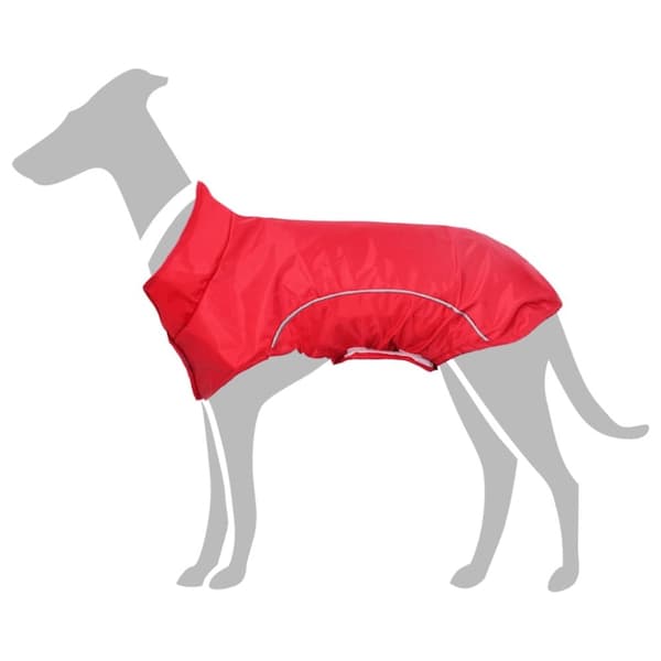 vidaXL Hunde regnfrakk med refleksstrimler polyester rød XS