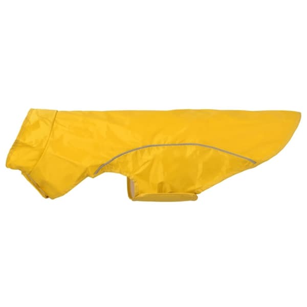 vidaXL Hunde regnfrakk med refleksstrimler polyester gul XL