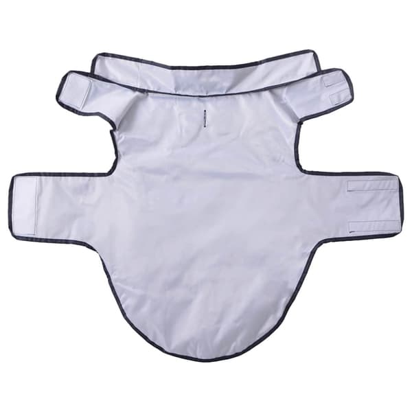 vidaXL Hunderegnfrakke med refleksstriber polyester 2XL marineblå