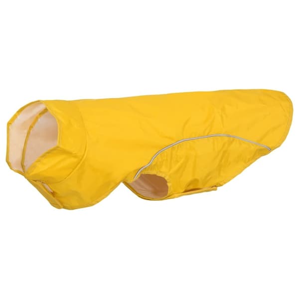 vidaXL Hunderegnfrakke med refleksstriber polyester XL gul