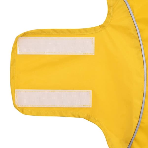 vidaXL Hunde regnfrakk med refleksstrimler polyester gul XXS