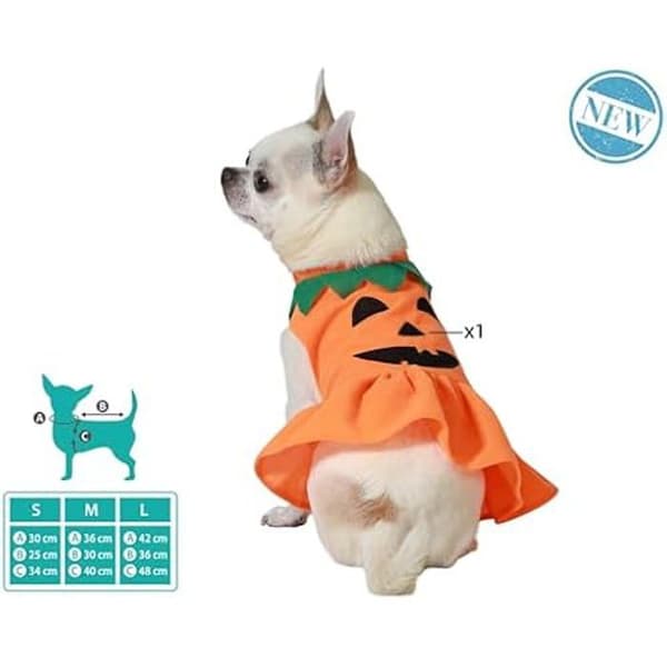 Pumpakostym - ATOSA - Storlek L - Orange - För hundar - Festlig Halloween