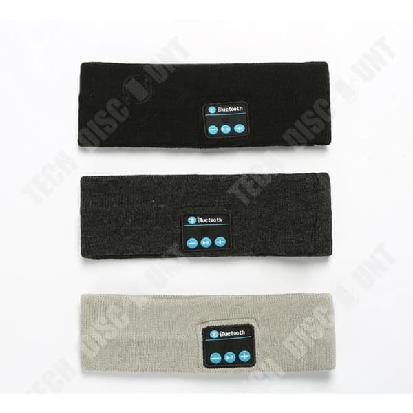 TD® Pannband med Bluetooth V5.0 trådlösa hörlurar - Multifunktionella trådlösa hörlurar Music Call Stickad - Sport Pannband
