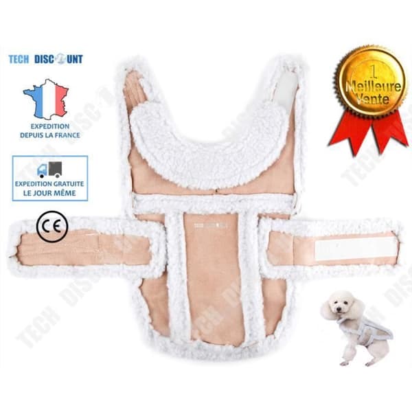 TD® Hundkattjacka liten storlek baby medium vinter stor vinter baby medium mocka och kashmirrock tvättbara bomullskläder