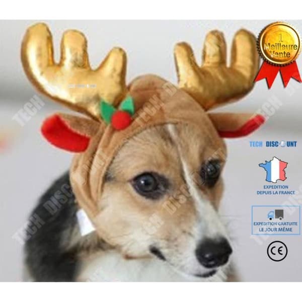 TD® Renhatt för Hund Katt Jul Klänning Kostym Cosplay Husdjurshuva Pannband Keps Roliga pannband