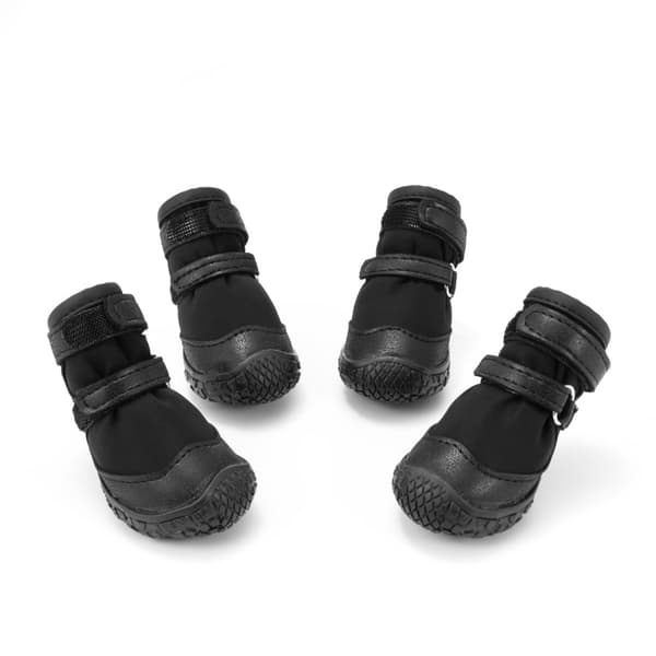 INF Stilige svarte PU-hundesko for små Teddy-pudler