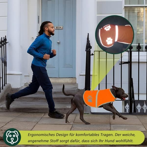 Reflekterende vest til hunde – Vandtæt Oxford-stof, høj synlighed, justerbar og holdbar sikkerhedsvest til udendørs brug dag og nat