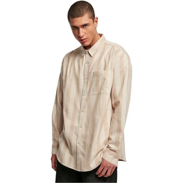 Urban Classics Randig skjorta - beige - S