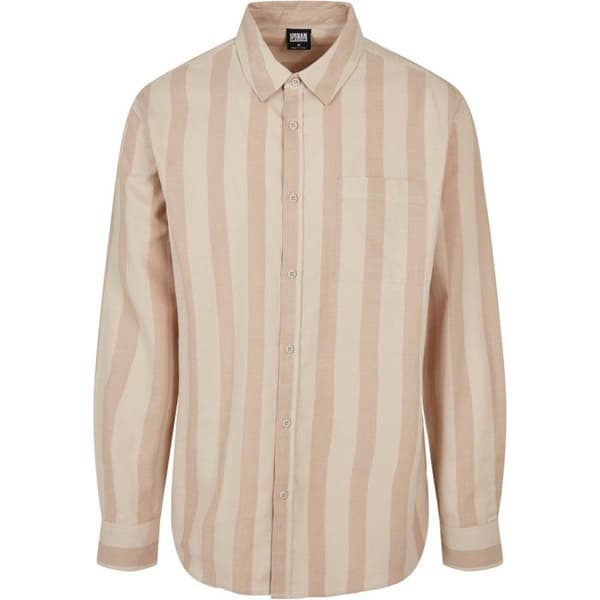 Urban Classics Randig skjorta - beige - S