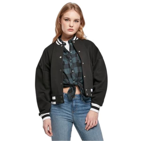 Urban Classics College oversized jacka för kvinnor - svart - L