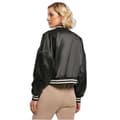 Miniatyrbild 3 av 4: Urban Classics College Damjacka i Oversized Satin Cropped - Svart - L