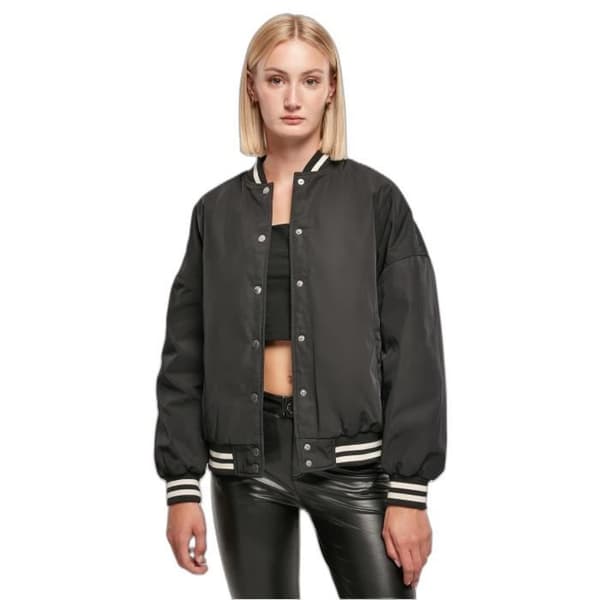 Urban Classics College Dam Recycled Oversized Jacka - svart - XL