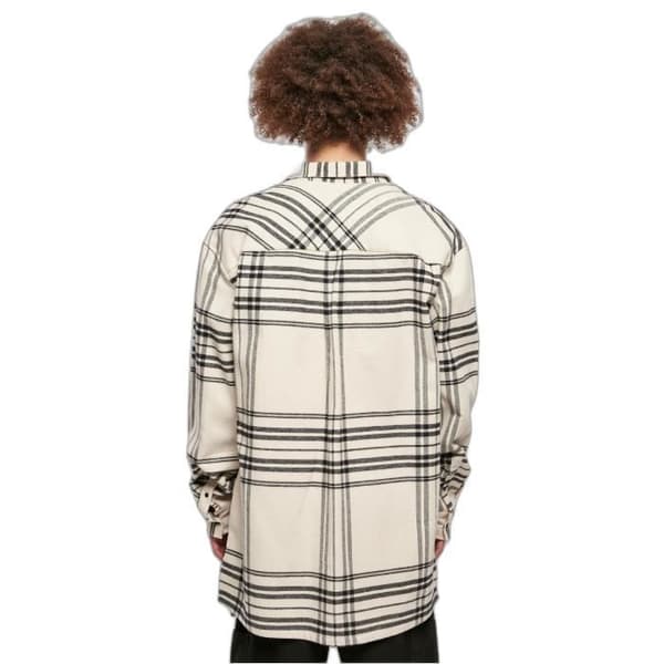 Urban Classics Summit Oversized Rutig långskjorta - Beige - L
