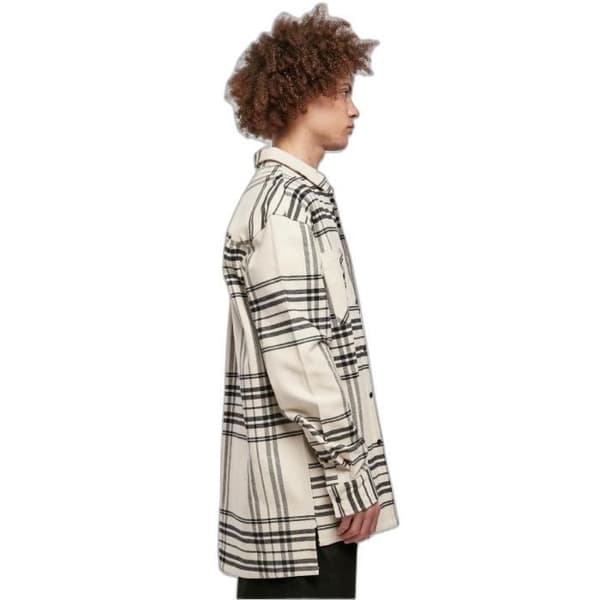 Urban Classics Summit Oversized Rutig långskjorta - Beige - L