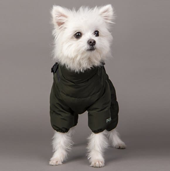 PUPPIA Khaki M mjuk vinterjumpsuit