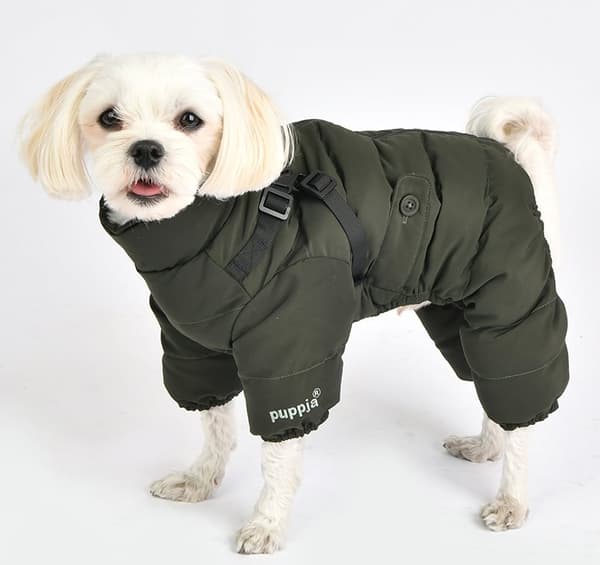 PUPPIA Khaki M mjuk vinterjumpsuit