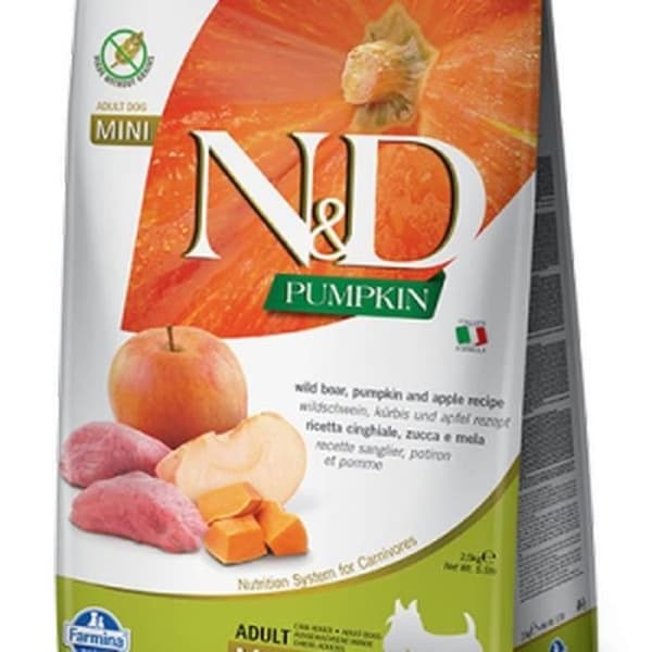 Hundmat - Pumpa - Vildsvin &amp; Äpple - Mini - 800 gram - Svart