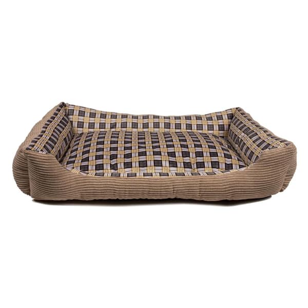 Pehmeä sänkysohva koiralle 90 x 70 x 20 cm, koko XL (beige)