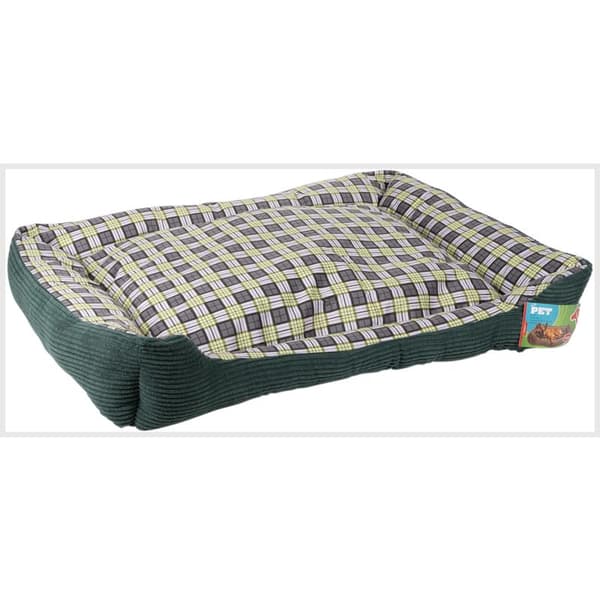 Blød sengesofa til hund 90 x 70 x 20 cm, størrelse XL (grøn)