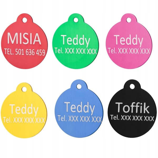 Identifieringsbricka ben för hund liten adressbricka halsband hängsmycke ben rosa