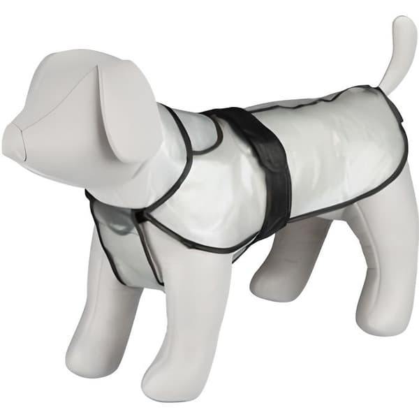 Regnrock för hundar - TRIXIE - Tarbes - Storlek L - Transparent PVC - Med haklapp och kardborre