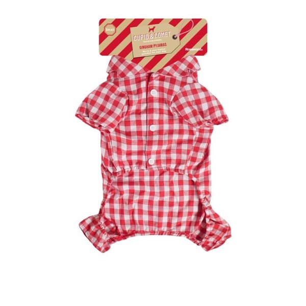 Byxa - pyjamas Rosewood - 49480 - Festlig Vichy pyjamas Storlek M, Super mjuk bomullskänsla för hund, 55 cm