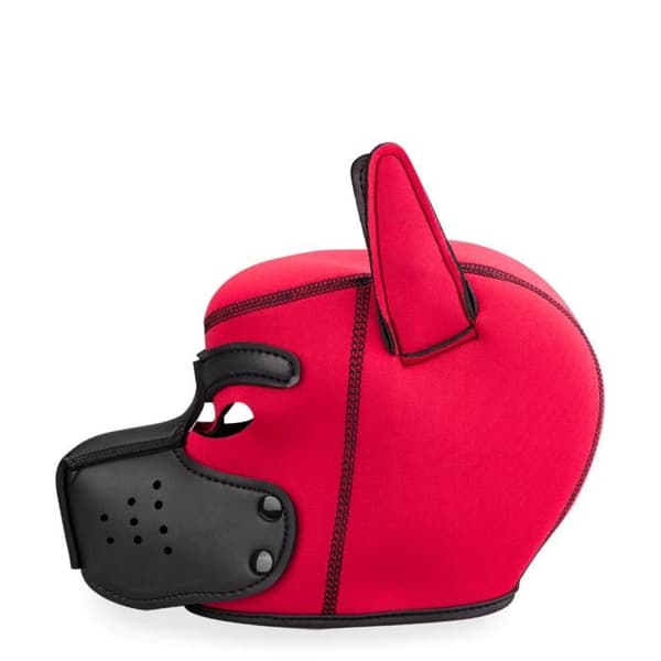 Hundhuva i neopren med färgad huvud Puppy Play
