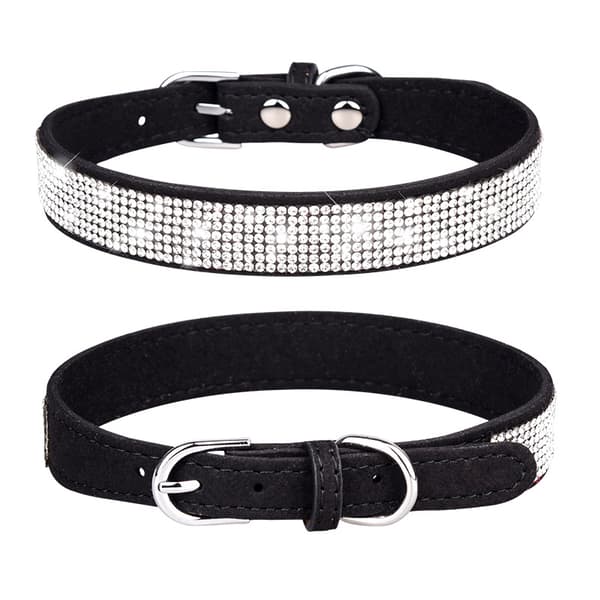 INF Glitrende Rhinestone Hundehalsbånd & Bånd Kombinasjonssett for Kjæledyr XS