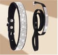 Miniatyrbild 4 av 4: INF Glittrande Rhinestone Hundhalsband & Koppel Kombinationsset för Husdjur  M