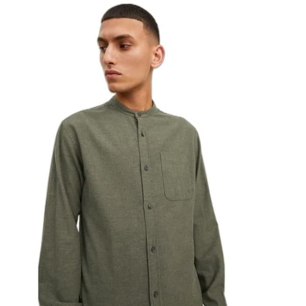 Jack & Jones Band Melange skjorta - kolofonium - S