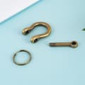 Miniatyrbillede 3 af 4: INF Guld Rustfrit Stål Kæledyrs ID-mærke med Hestesko Spænde