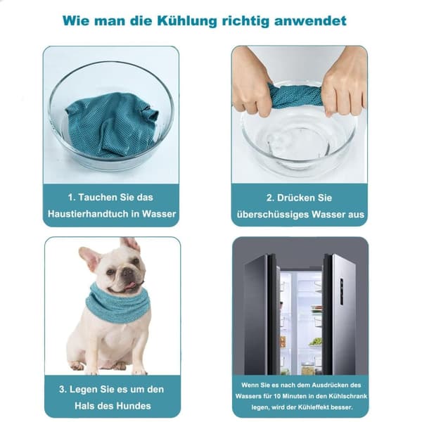Lollanda Cooling halsbånd til hunde – åndbart og kølende tørklæde med effektiv varmeafledning, især til varme sommerdage
