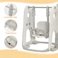 Miniatyrbillede 5 af 8: Toddler Rutsche og Gyngesæt, 6 i 1 Toddler Rutsche og Gyngesæt med Boldspil, 172x182x108-120 cm