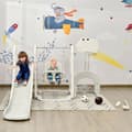 Miniatyrbillede 6 af 8: Toddler Rutsche og Gyngesæt, 6 i 1 Toddler Rutsche og Gyngesæt med Boldspil, 172x182x108-120 cm