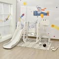 Miniatyrbillede 7 af 8: Toddler Rutsche og Gyngesæt, 6 i 1 Toddler Rutsche og Gyngesæt med Boldspil, 172x182x108-120 cm