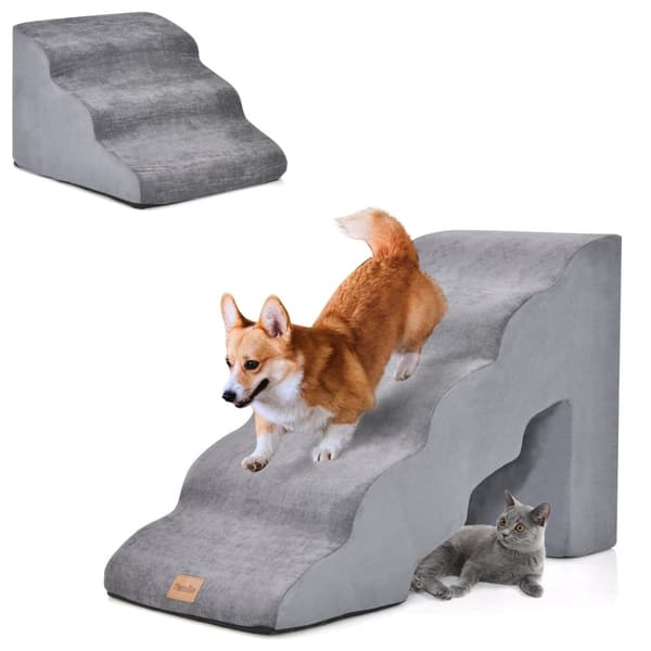 Skum Kæledyrs Trappesæt, 33x16x22 tommer, 16x16x11 tommer, Grå